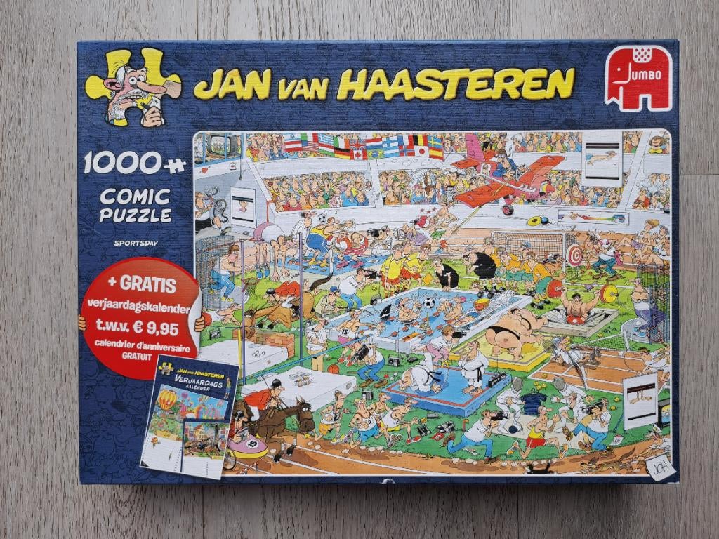 "Sportsday" Jan van Haasteren Legpuzzel 1000st., Hobby en Vrije tijd, Denksport en Puzzels, Ophalen of Verzenden, 500 t/m 1500 stukjes