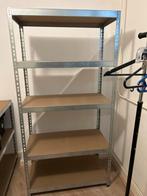 Stevige metalen stellingkast met 5 planken, Ophalen, Gebruikt
