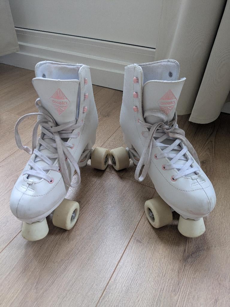 Decathlon OXELO Quad 100 kunstrolschaatsen – wit, maat 41, Gebruikt, Overige typen, Kinderen, Ophalen