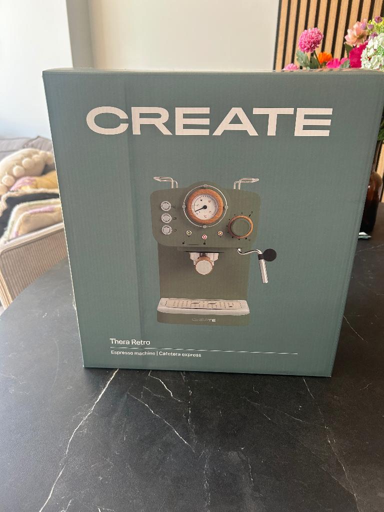 Espressomachine Thera Retro Create, Espresso apparaat, Nieuw, Gemalen koffie, Ophalen of Verzenden