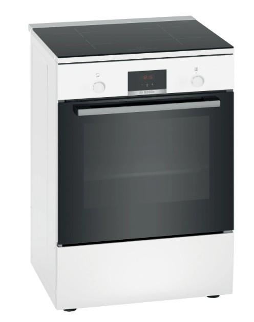 Bosch vrijstaand inductiefornuis wit, Ophalen, 60 cm of meer, 4 kookzones, Zo goed als nieuw