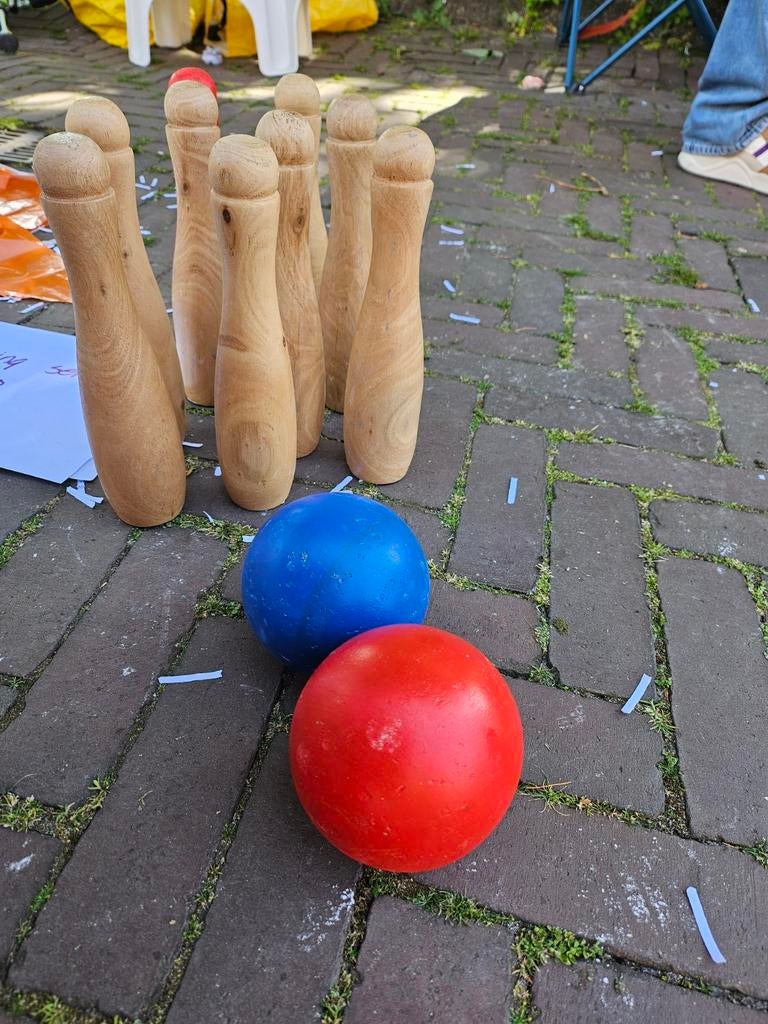 Houten Bowlingset voor Kinderen - Buiten- en Binnenspel, Ophalen of Verzenden, Gebruikt, Jongen of Meisje