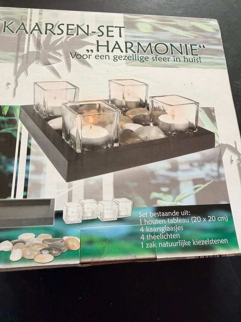 Kaarsen-set Harmonie, Zwart, Nieuw, Ophalen of Verzenden, Hout