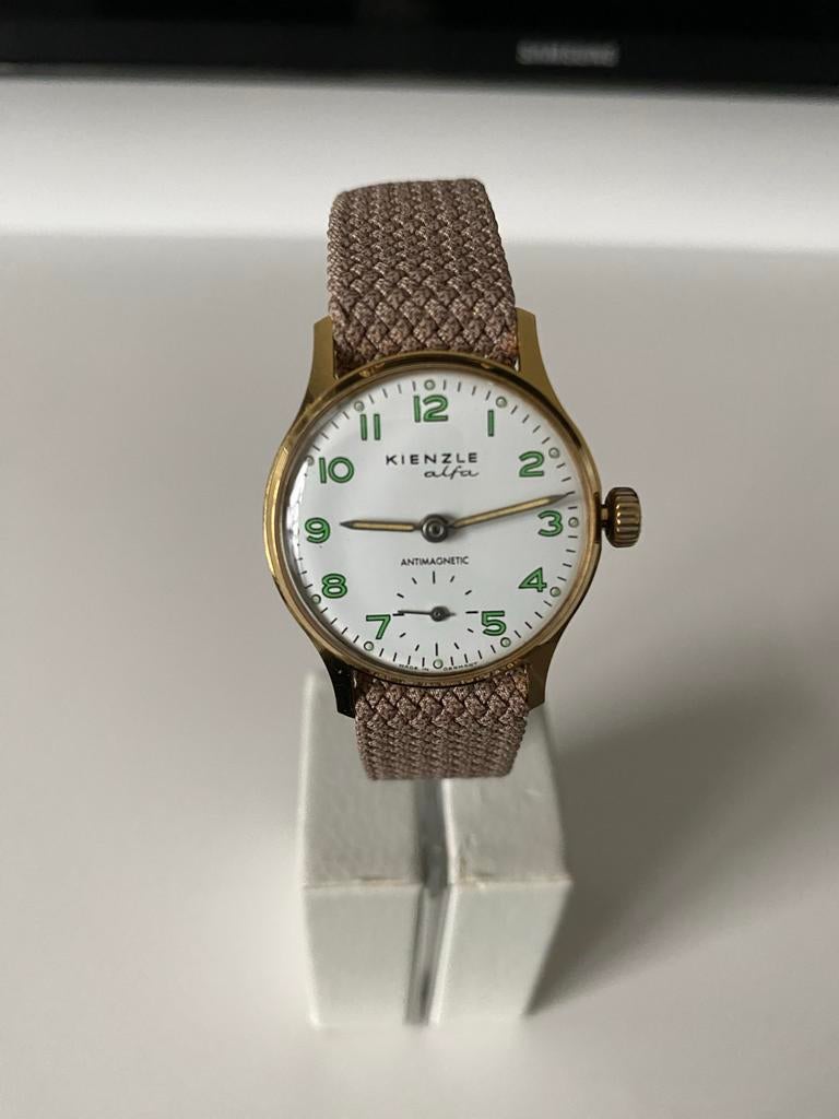Vintage Kienzle Alfa Polshorloge - Antimagetic, Ophalen of Verzenden, Gebruikt