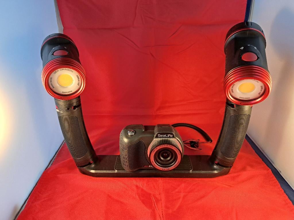 Sealife Micro 3.0 met Sealife Dragon Duo 5000, Ophalen of Verzenden, Zo goed als nieuw, Meer dan 40 meter, Complete set
