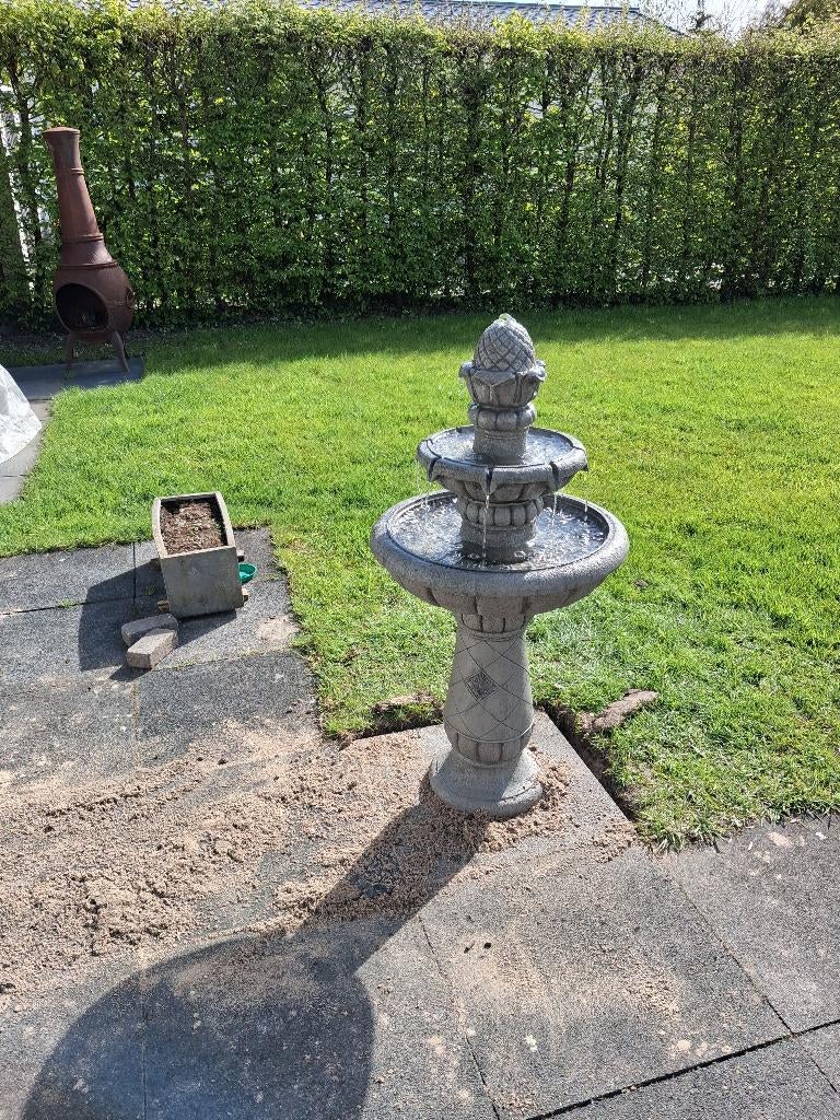 Waterfontein, two-tiers Birdbath, Tuin en Terras, Ophalen, Nieuw, Kunststof, Fontein