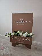 Bruiloft welkomstbord, Ophalen of Verzenden, Zo goed als nieuw, Versiering, Geboorte of Huwelijk