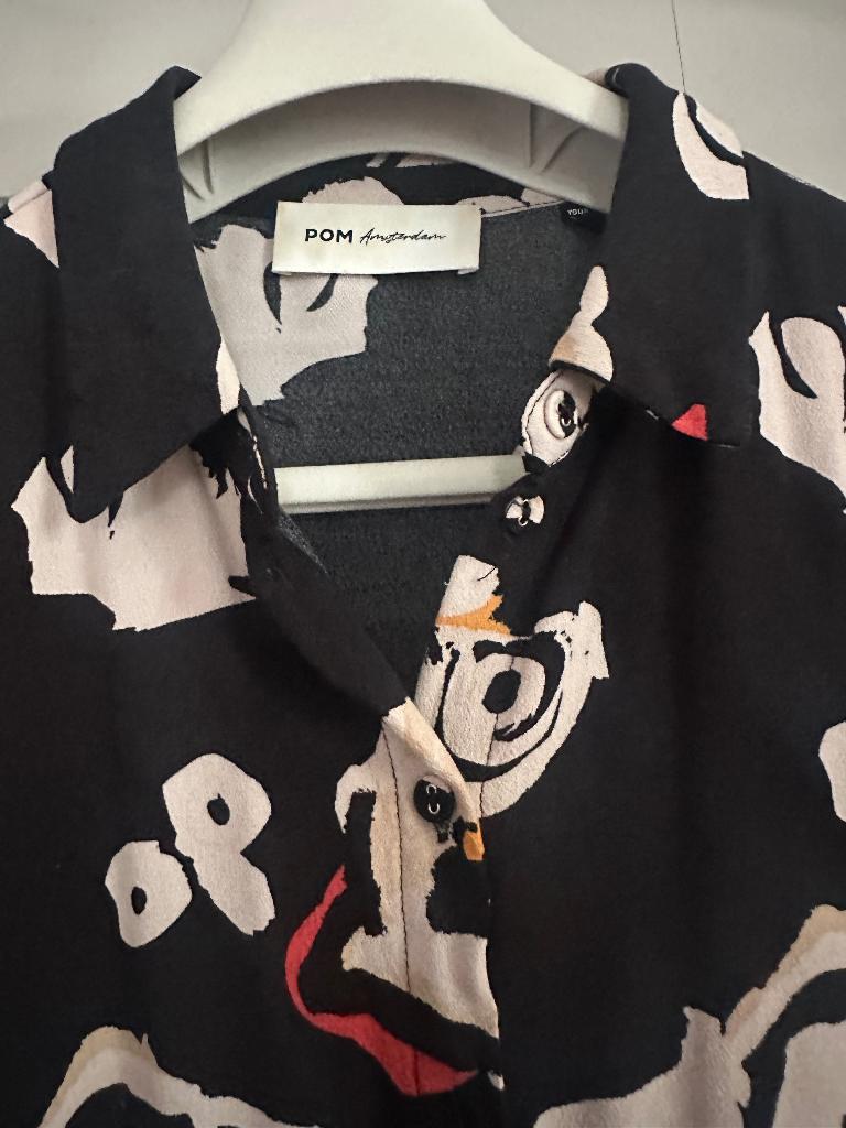 Blouse (pom Amsterdam), Zwart, Ophalen of Verzenden, Maat 36 (S), Gedragen