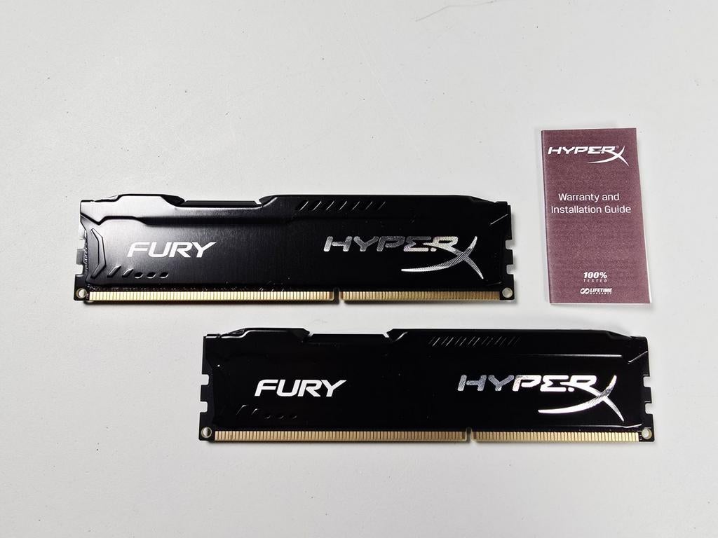 HyperX Fury Black HX318C10FBK2/8 8GB DDR3 RAM – A-Grade, Computers en Software, RAM geheugen, DDR4, Ophalen of Verzenden, Zo goed als nieuw
