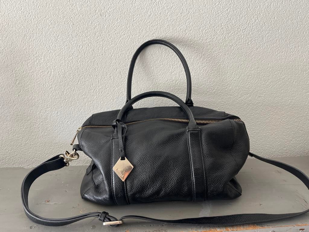 Zwarte handtas van Smaak Amsterdam - In goede staat, Sieraden, Tassen en Uiterlijk, Tassen | Damestassen, Ophalen of Verzenden