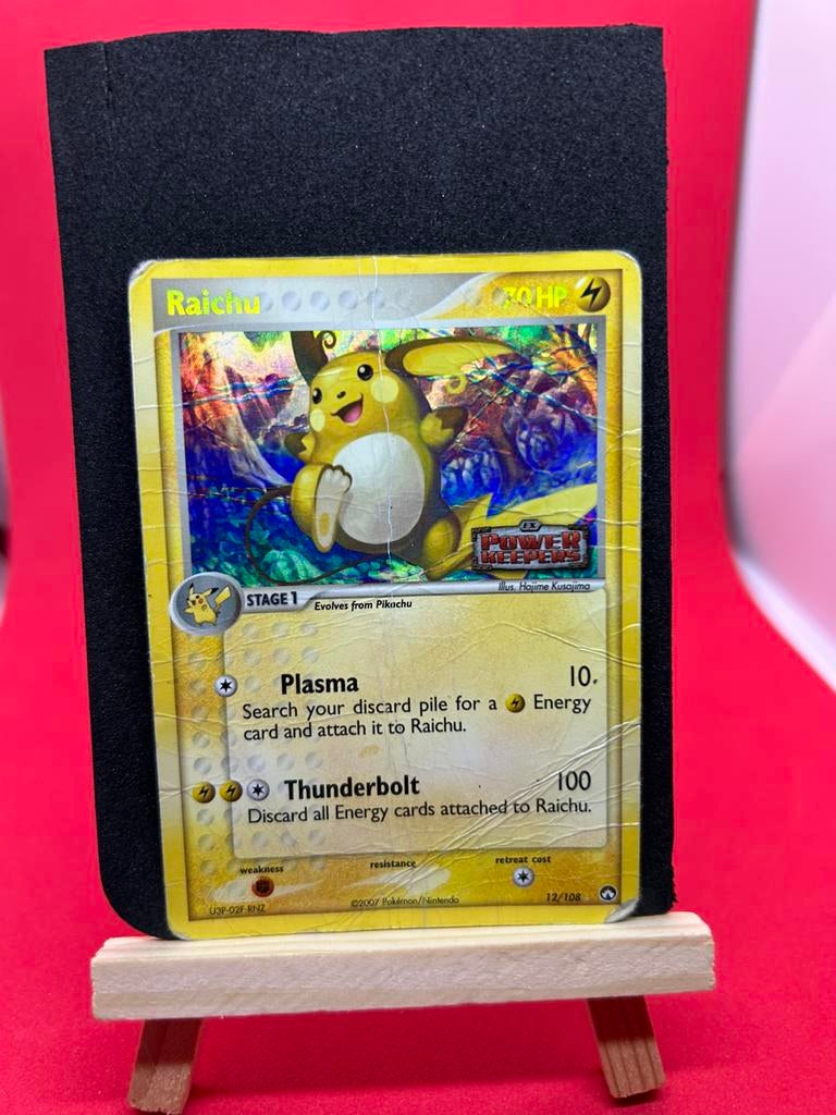 Raichu 12/108 Stamped Reverse Holo EX Power Keepers, Ophalen of Verzenden, Zo goed als nieuw