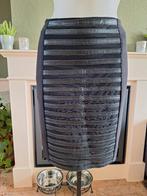 Save the Queen zwart leerlook streep rok XS 34, Verzenden, Zwart, Save the Queen, Zo goed als nieuw