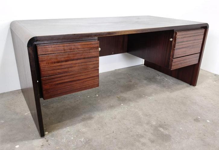 Jaren 70 palissander bureau, Huis en Inrichting, Bureaus, Gebruikt, Ophalen