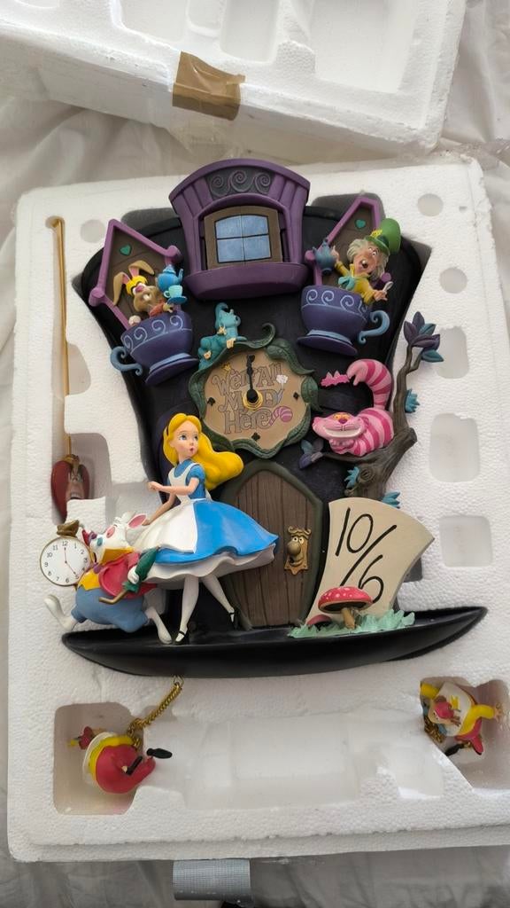 Alice in Wonderland Bradford klok, Ophalen of Verzenden, Overige figuren, Gebruikt, Beeldje of Figuurtje