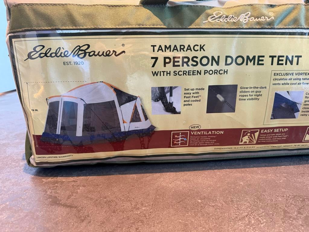 Eddie Bauer Tamarack 7-persoons koepeltent - Nieuw!, Ophalen of Verzenden, Nieuw, Meer dan 6