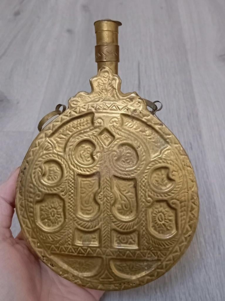 vintage antieke buskruit, Antiek en Kunst, Antiek | Koper en Brons, Ophalen of Verzenden