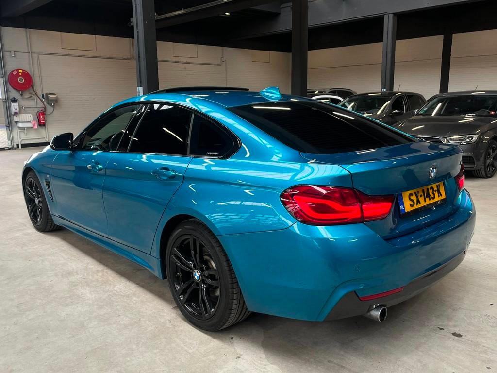 BMW 4-serie Gran Coupé 418i M-Sport Schuifkanteldak/AngelEy, Auto's, BMW, Automaat, Gebruikt, Euro 6, Blauw
