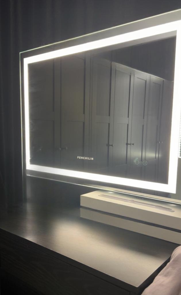 Fenchilin make-up spiegel met LED verlichting 58/100 cm, Ophalen, Zo goed als nieuw, 100 tot 125 cm, Minder dan 100 cm