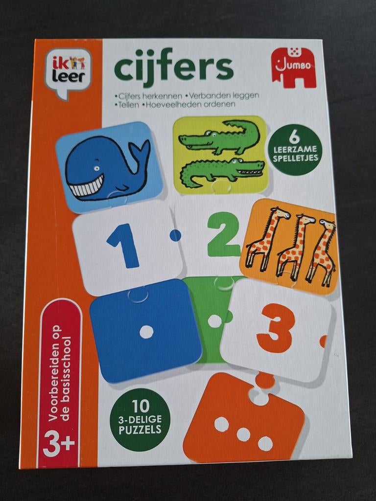 Ik leer cijfers - Jumbo educatief spel 3+, Ophalen of Verzenden, Zo goed als nieuw, Puzzelen