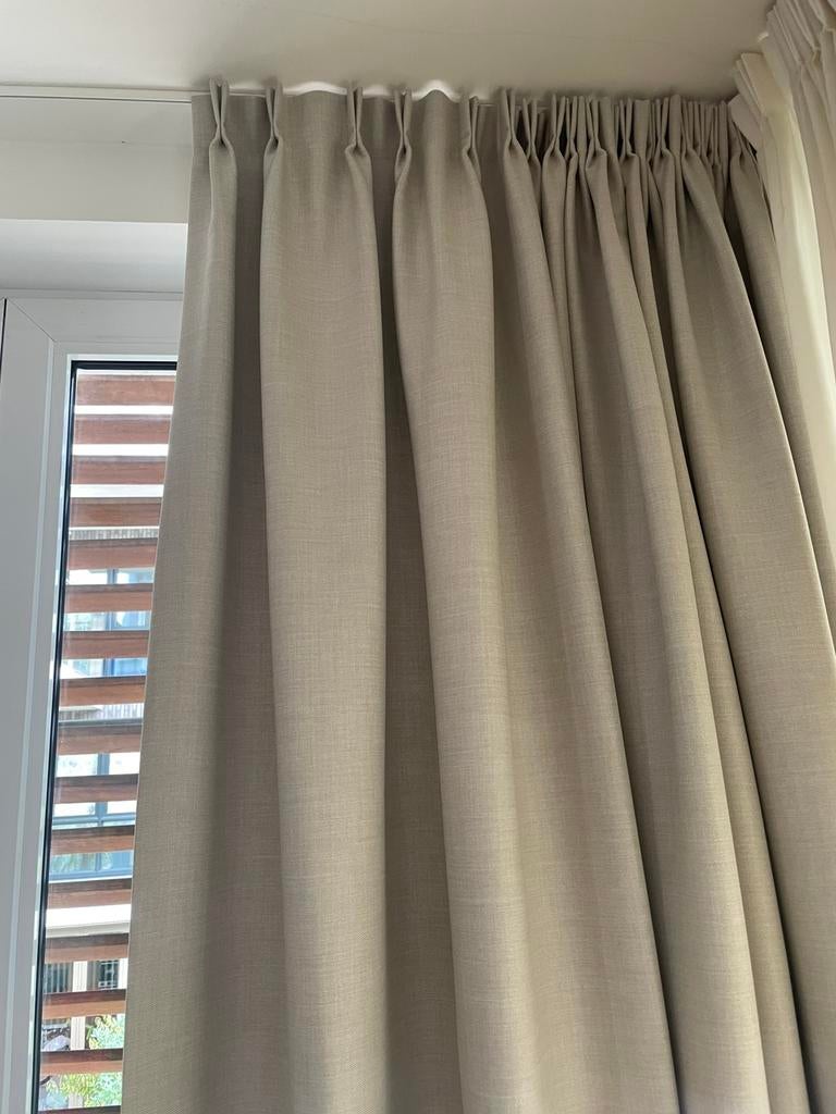 Gordijn verduisterend beige, Ophalen, 200 cm of meer, Beige, Nieuw