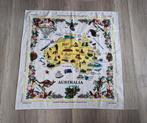 Wanddecoratie doek australie kaart vintage retro dieren, Ophalen of Verzenden, Zo goed als nieuw