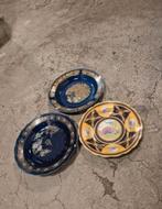 3x Chinese poeseleinen borden met pauw decoratie, Ophalen of Verzenden