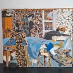 Impressionistisch schilderij op spieraam olie op doek., Antiek en Kunst, Kunst | Schilderijen | Klassiek, Ophalen of Verzenden