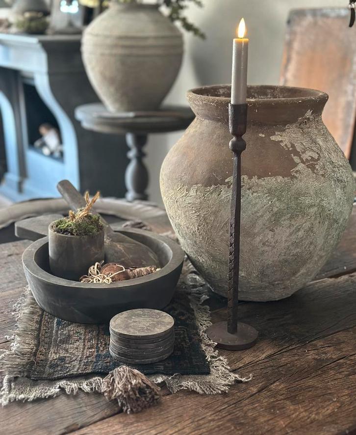 Oude stenen waterpot, Huis en Inrichting, Woonaccessoires | Overige, Ophalen of Verzenden