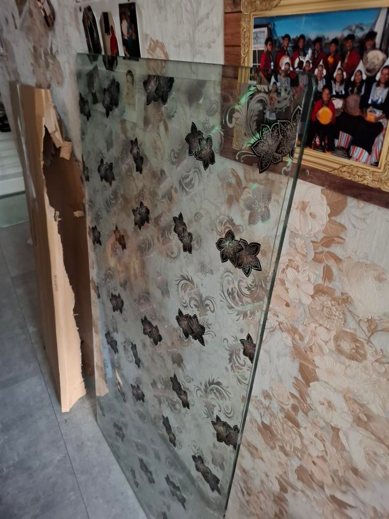 Glazen tafelblad, Huis en Inrichting, Tafelonderdelen, Ophalen of Verzenden, Rechthoekig, Glas, 50 tot 100 cm