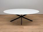Ovale eettafel HPL Wit 200x100 - Direct Leverbaar