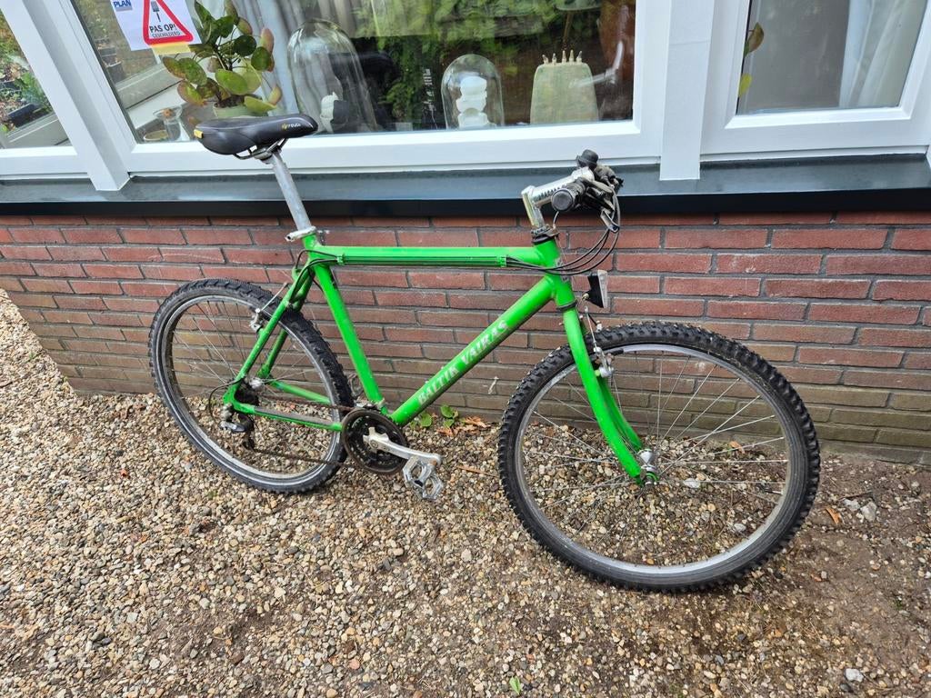 Vintage Mountainbike - Groen, Fietsen en Brommers, Fietsen | Mountainbikes en ATB, Gebruikt, Heren, Geen vering, 53 tot 57 cm