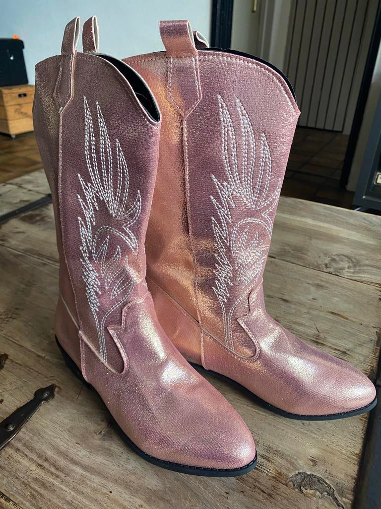 Roze Cowboy Laarzen Maat 38 - Nieuw, Kleding | Dames, Schoenen, Nieuw, Hoge laarzen, Roze, Ophalen of Verzenden