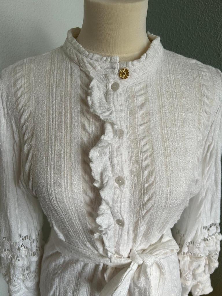 Fabienne Chapot maat 44 witte broderie Leo dress 186, Wit, Maat 42/44 (L), Ophalen of Verzenden, Zo goed als nieuw