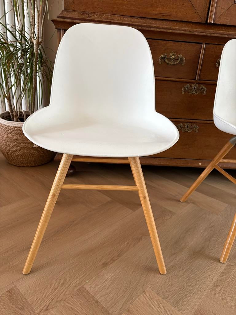 4 Albert Kuip stoelen van Zuiver, Ophalen, Gebruikt, Wit, Vier