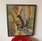 Abstract Schilderij van kunstenaar B. Long, Ophalen of Verzenden