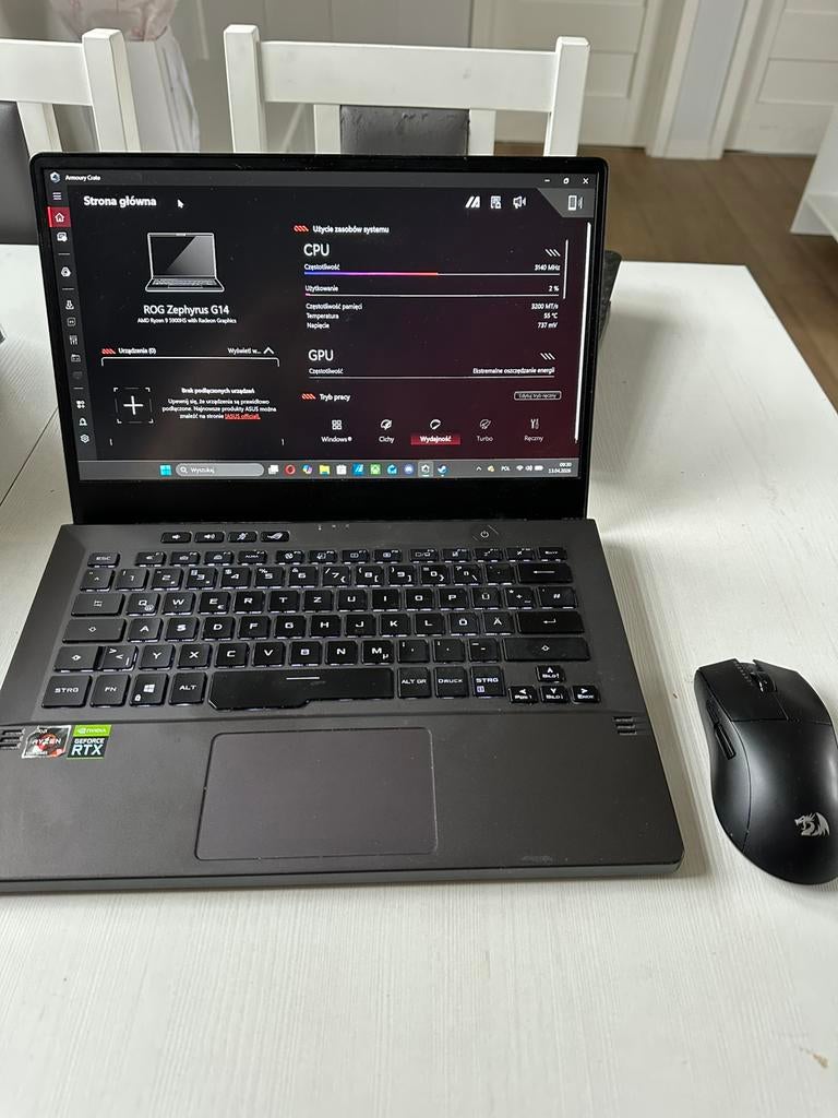 Zephyrus G14 GA401QM Gaming Laptop RTX 3060 Ryzen 9 5900HS, Computers en Software, Ophalen, Gebruikt, 14 inch, Gaming