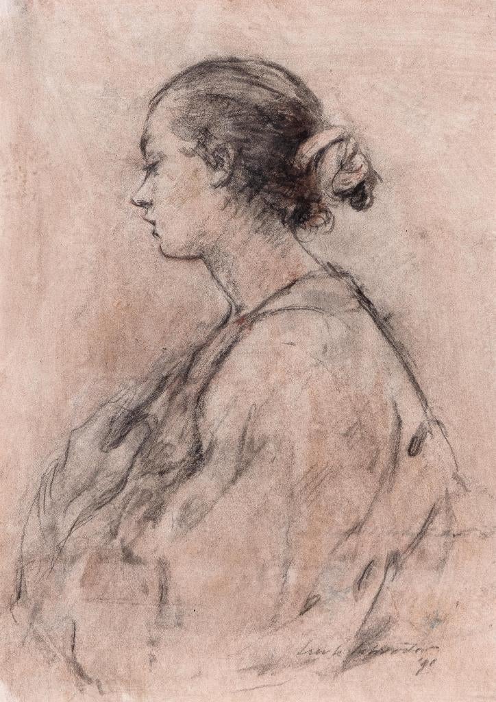 Sierk Schröder 1903-2002 | Annette en profil, Antiek en Kunst, Ophalen