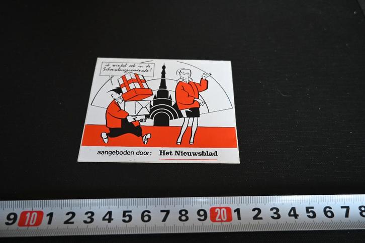 sticker Ik winkel ook in de Schouwburgpromenade Het Nieuwsbl, Verzamelen, Stickers, Zo goed als nieuw, Ophalen