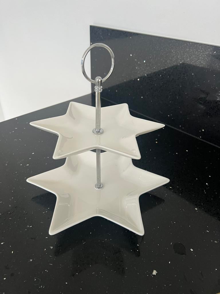 Nieuw - Etagere stervorm 2-laags, Ophalen of Verzenden, Nieuw