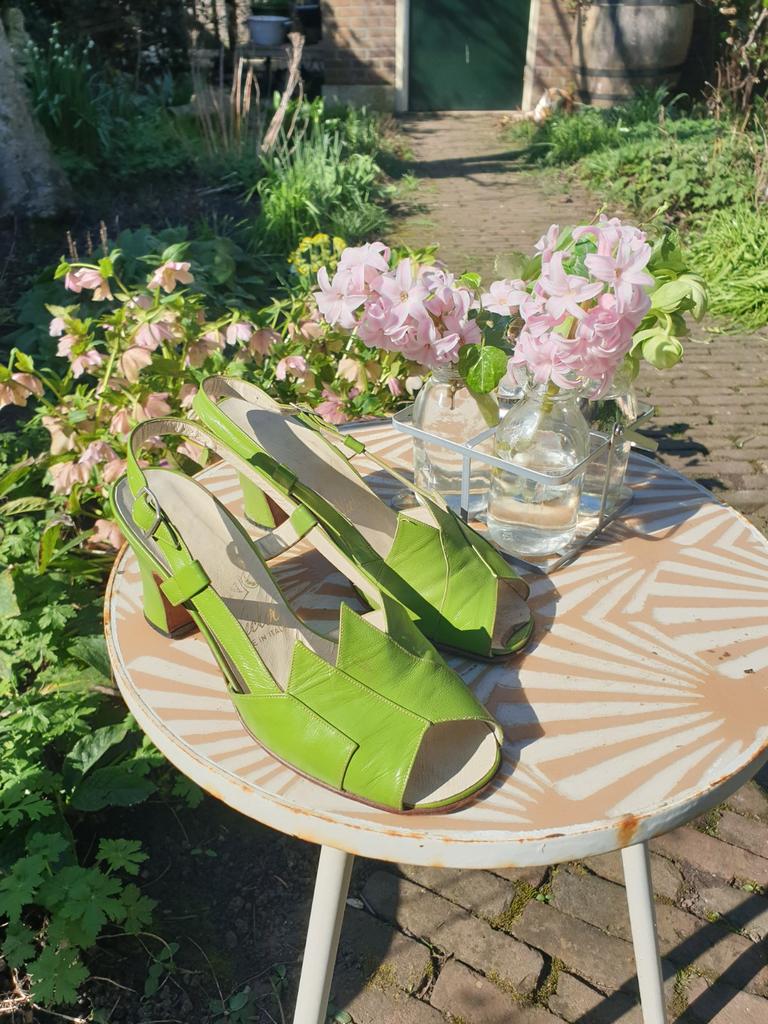 Dames sandaaltjes, Ophalen, Zo goed als nieuw, Groen, Sandalen of Muiltjes