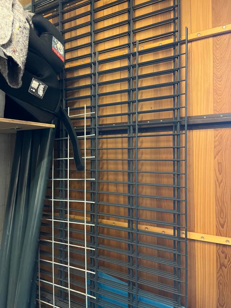 3,5 dubbelstaafmat hek en 4 palen, Ophalen, Nieuw, IJzer, Dubbelstaafmat hekwerk