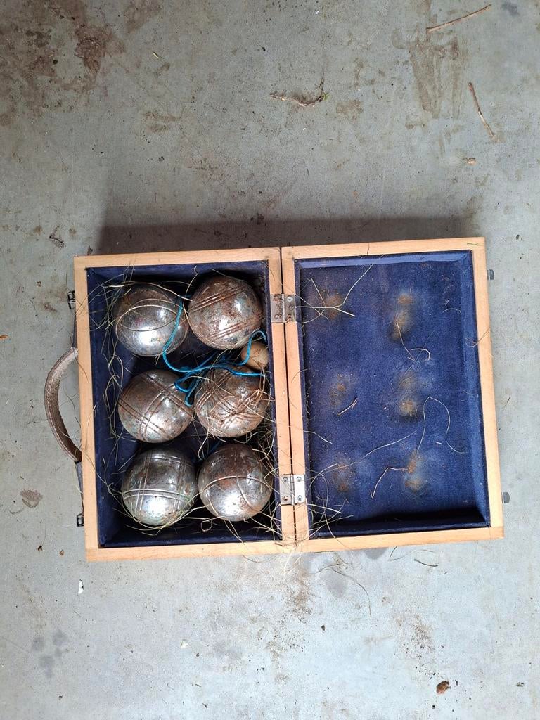 Jeu de boules set in houten kist, Sport en Fitness, Ophalen