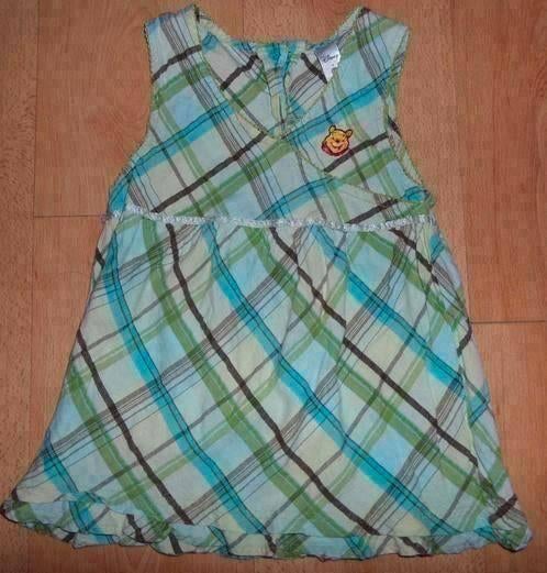 Geruit katoenen jurkje met Winnie the Pooh maat 110/116, Kinderen en Baby's, Kinderkleding | Maat 110, Ophalen of Verzenden, Zo goed als nieuw