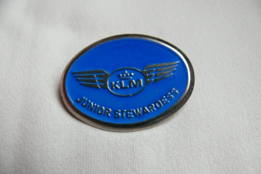 KLM speldje, vintage,  junior stewardess, Ophalen of Verzenden, Nieuw, Patch, Badge of Embleem