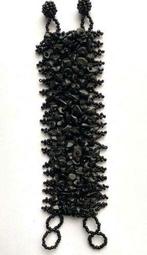 Armband zwarte kraaltjes, Sieraden, Tassen en Uiterlijk, Armbanden, Ophalen of Verzenden, Nieuw, Zwart, Overige materialen