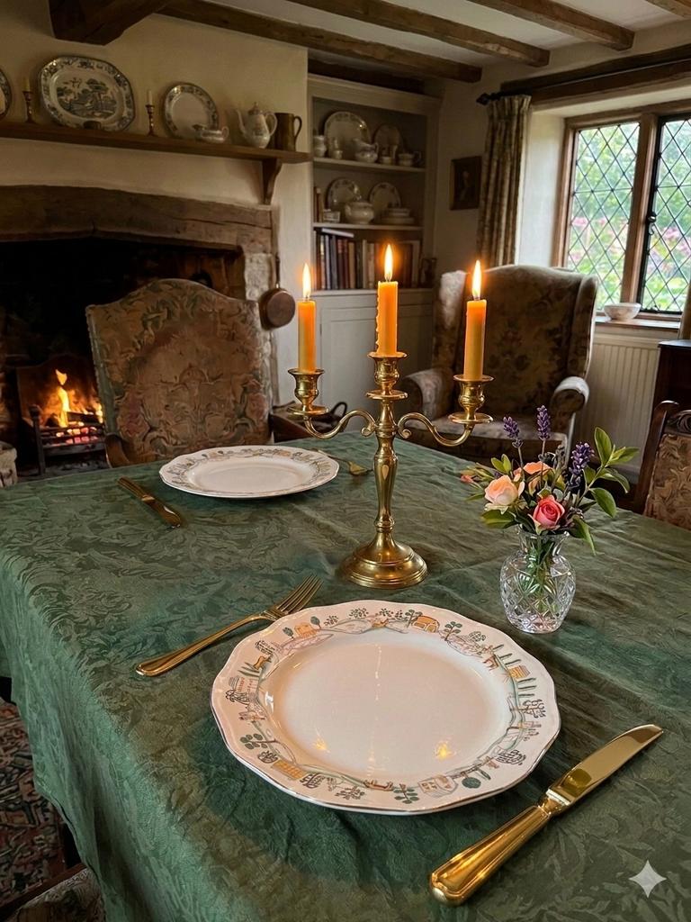 Mason’s country lane set van 2 dinerborden, Antiek en Kunst, Antiek | Servies los, Ophalen of Verzenden