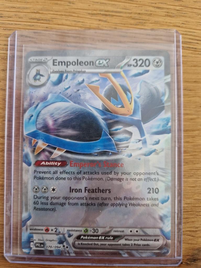 Empoleon ex PFL 070/094 - Pokémon Kaart, Ophalen of Verzenden, Zo goed als nieuw, Losse kaart, Foil
