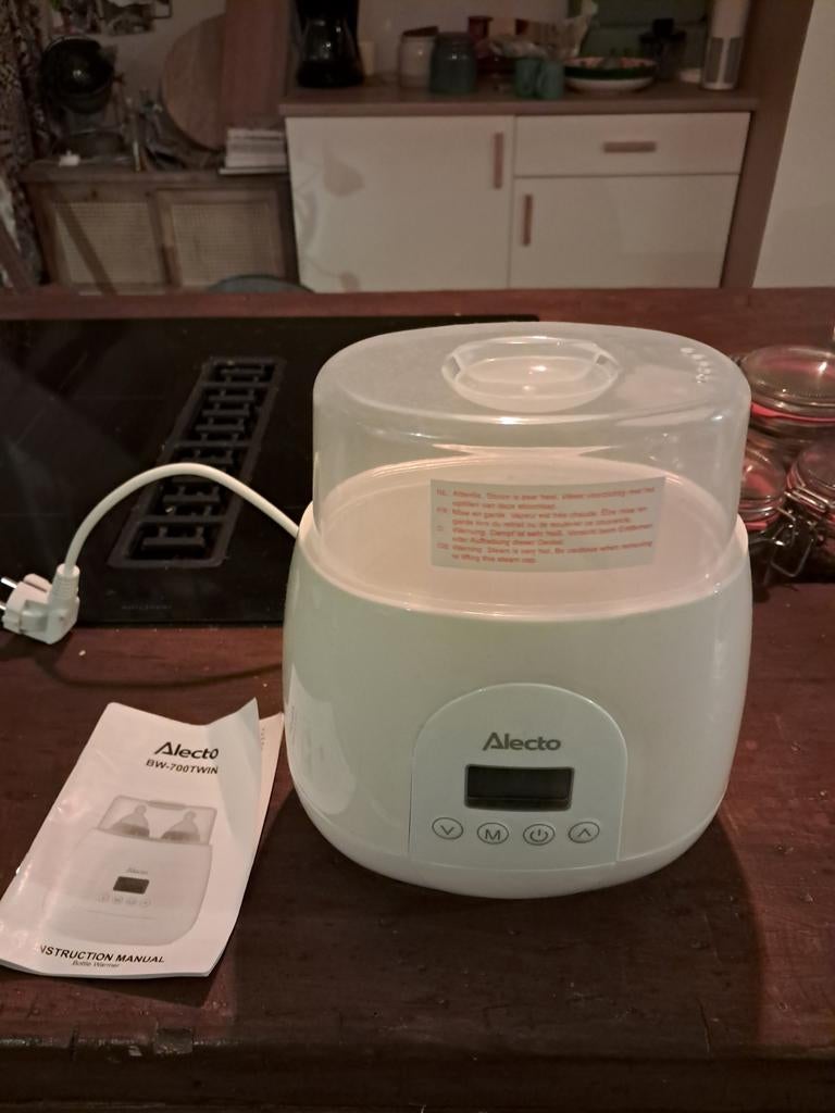 Alecto dubbele flessenwarmer, Kinderen en Baby's, Babyvoeding en Toebehoren, Ophalen of Verzenden, Zo goed als nieuw, Flessen- of potjesverwarmer
