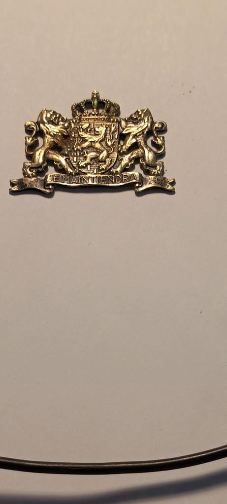 Vintage Speldje: Nederlands Wapen 'Je Maintiendrai', Verzamelen, Ophalen of Verzenden