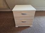 Nachtkastje met 2 lades, Ophalen, Zo goed als nieuw, Hout